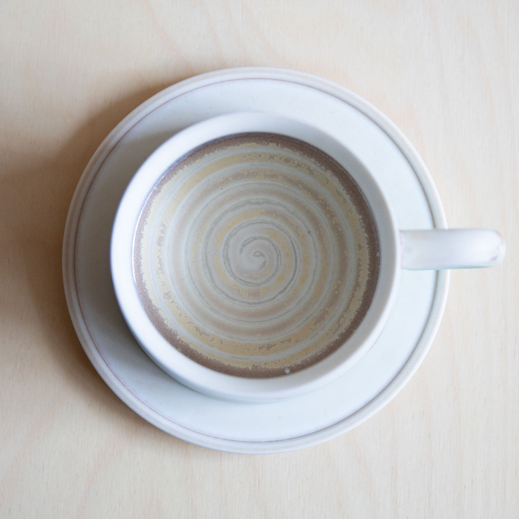 Porcelain Jade&White Glaze Coffee Mug with plate