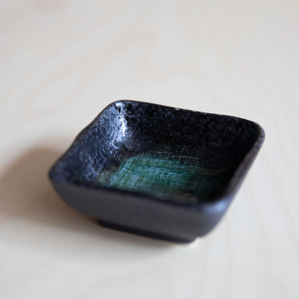 Yuzu Black Square Sauce Dish