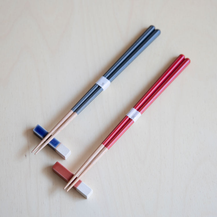 Haze chopstick set - Navy & Red