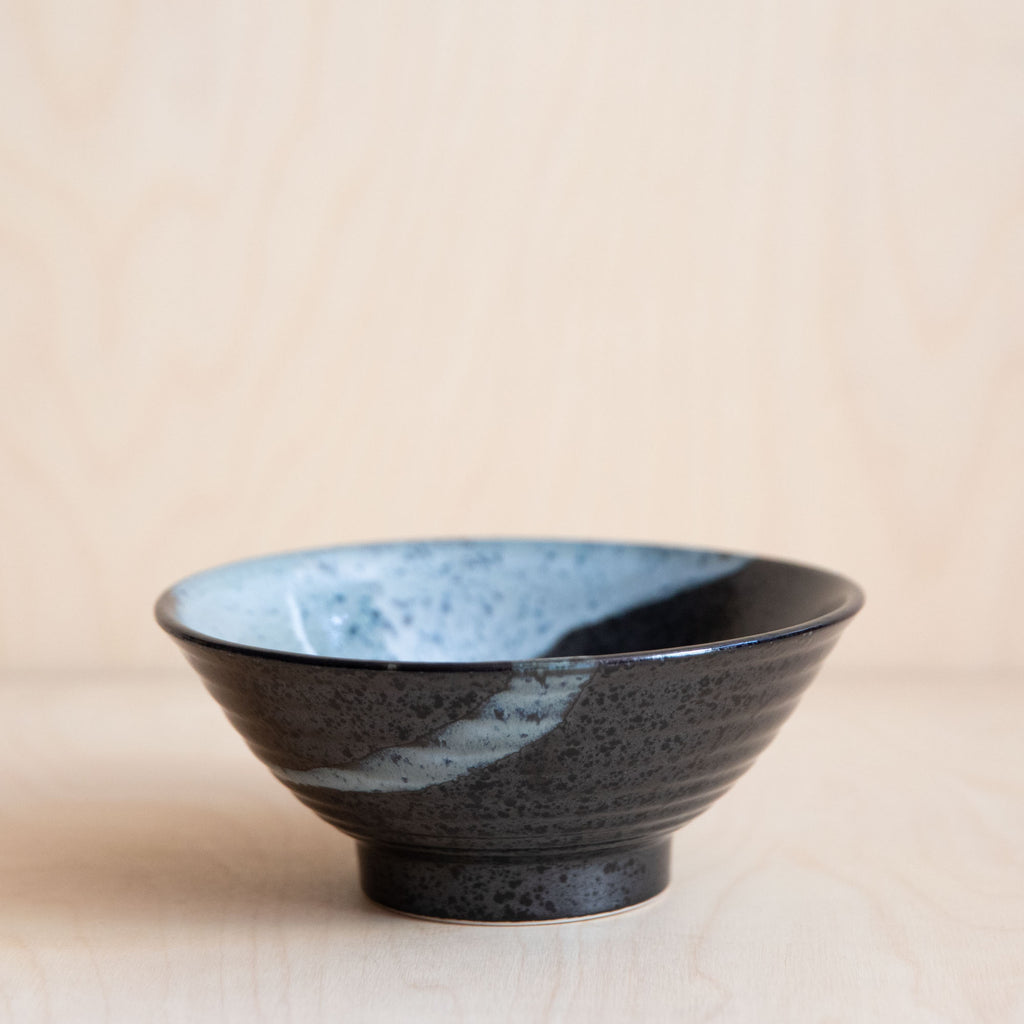 Black with Blue Splash Bowl