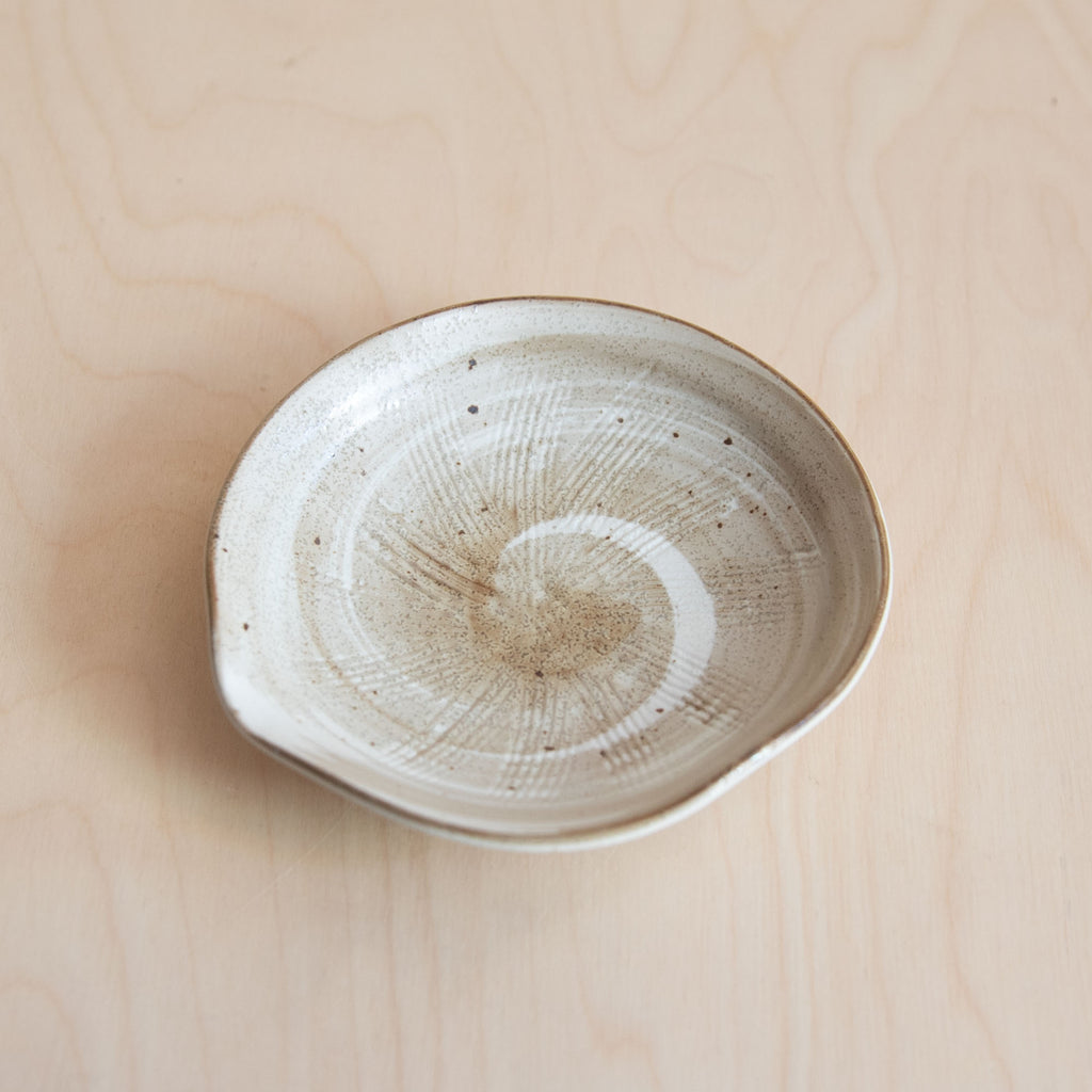 Spiral Sand Glaze Organic Plate