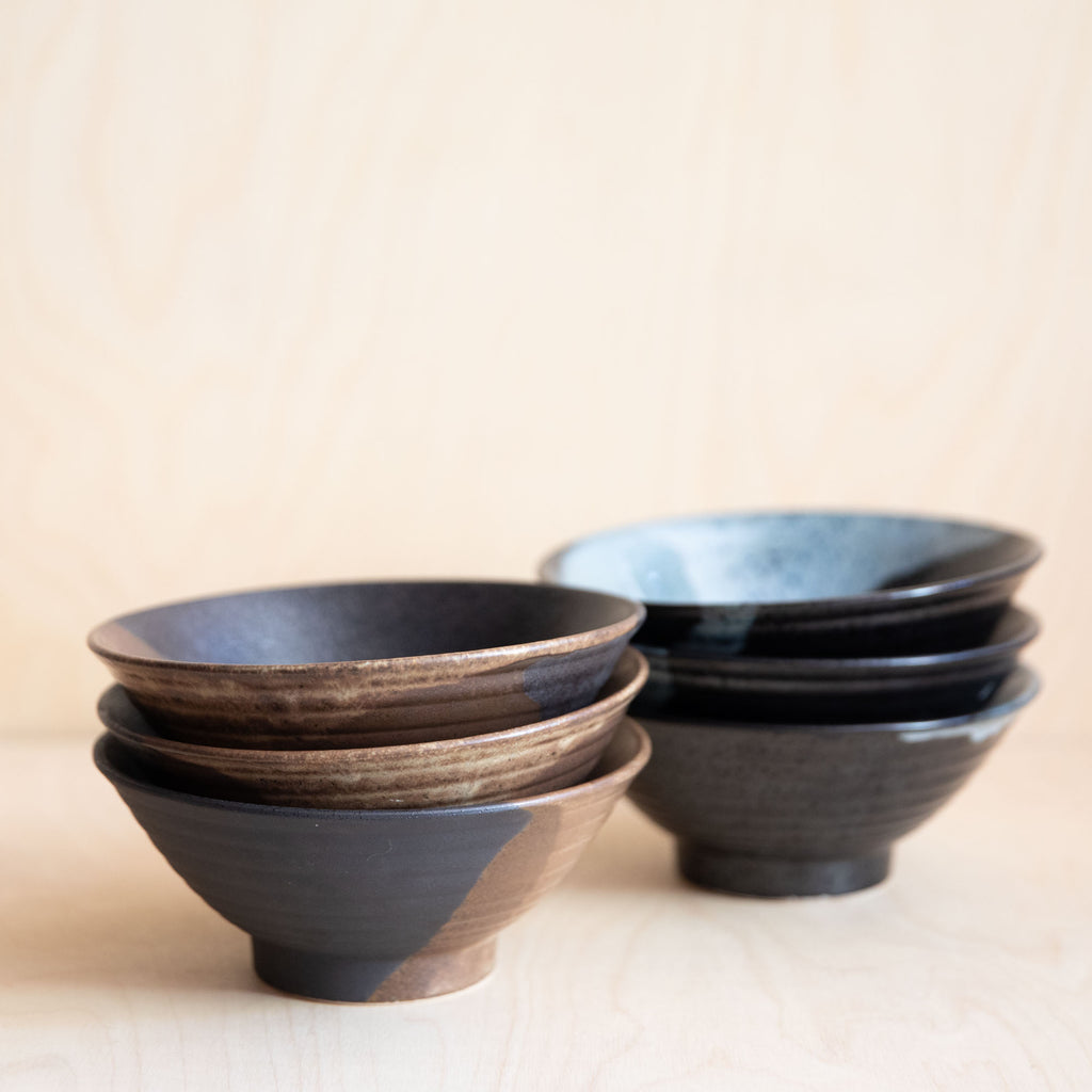 Black with Blue Splash Bowl