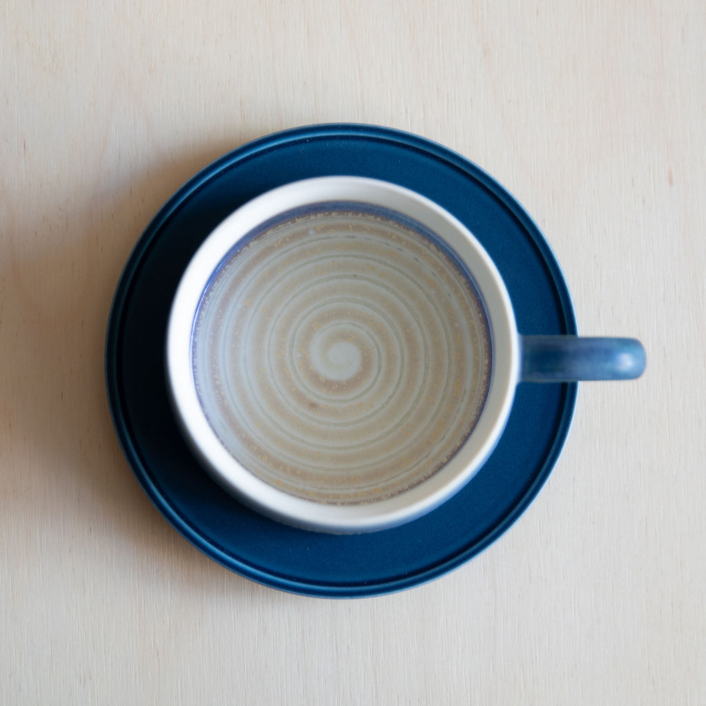 Porcelain Mountain Sea Glaze Coffee Mug with plate