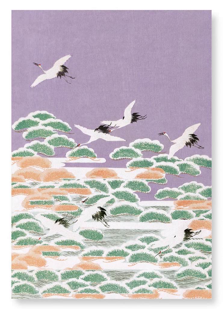 Kimono Hem of Cranes and Pine Tree