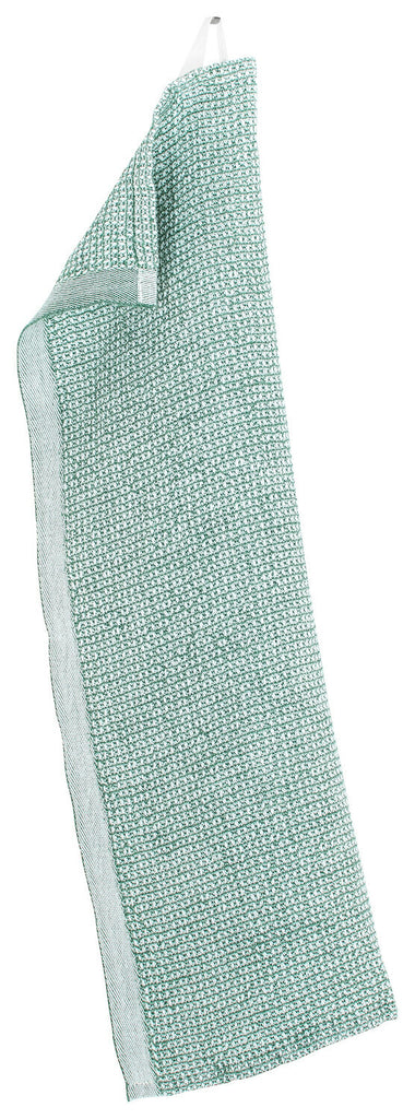 Terva light linen-tencel towel - Black Multi Aspen Green