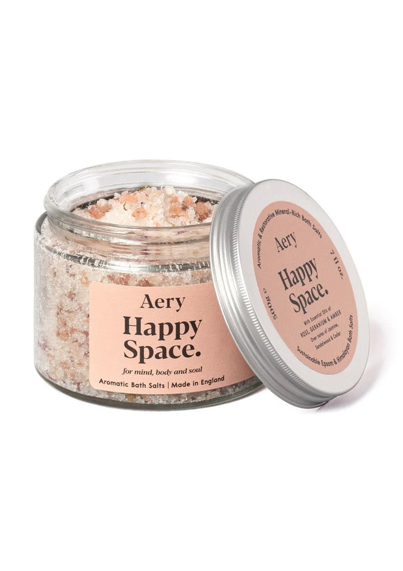 Happy Space Bath Salts -Rose Geranium and Amber