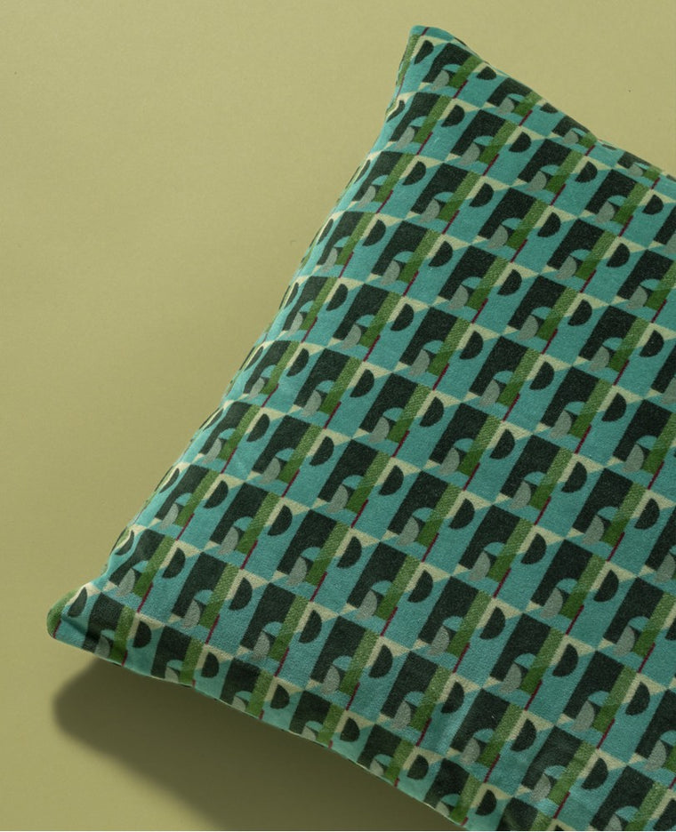 Square Cotton Velvet Cushion- Graciosa Bisquay