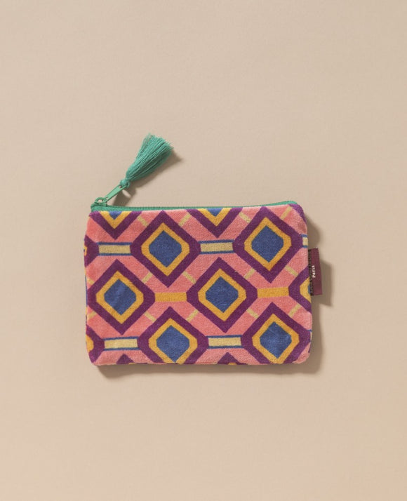 Small Velvet Pouch - Famara Coral