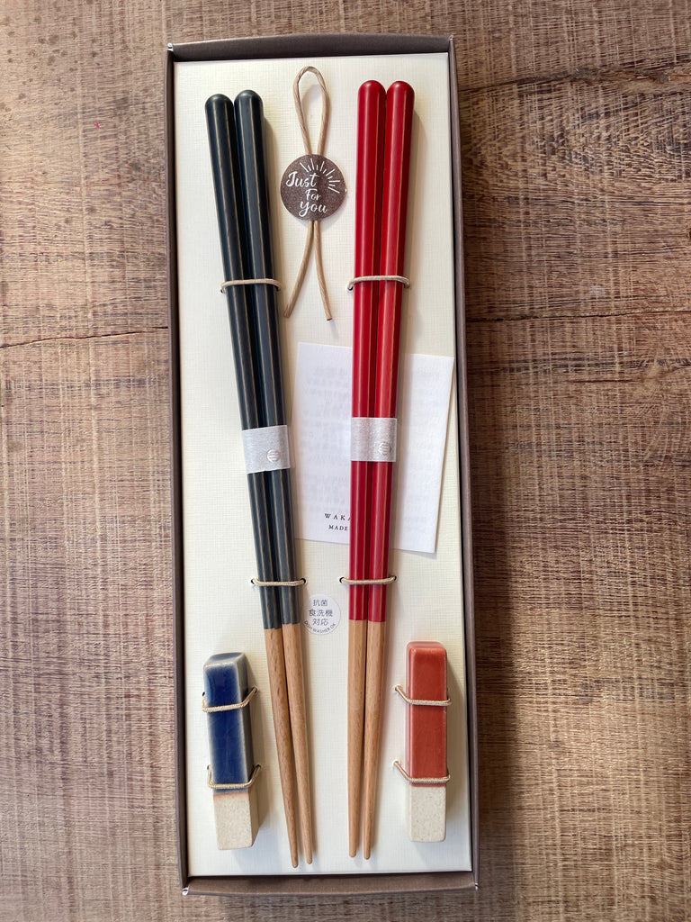 Haze chopstick set - Navy & Red