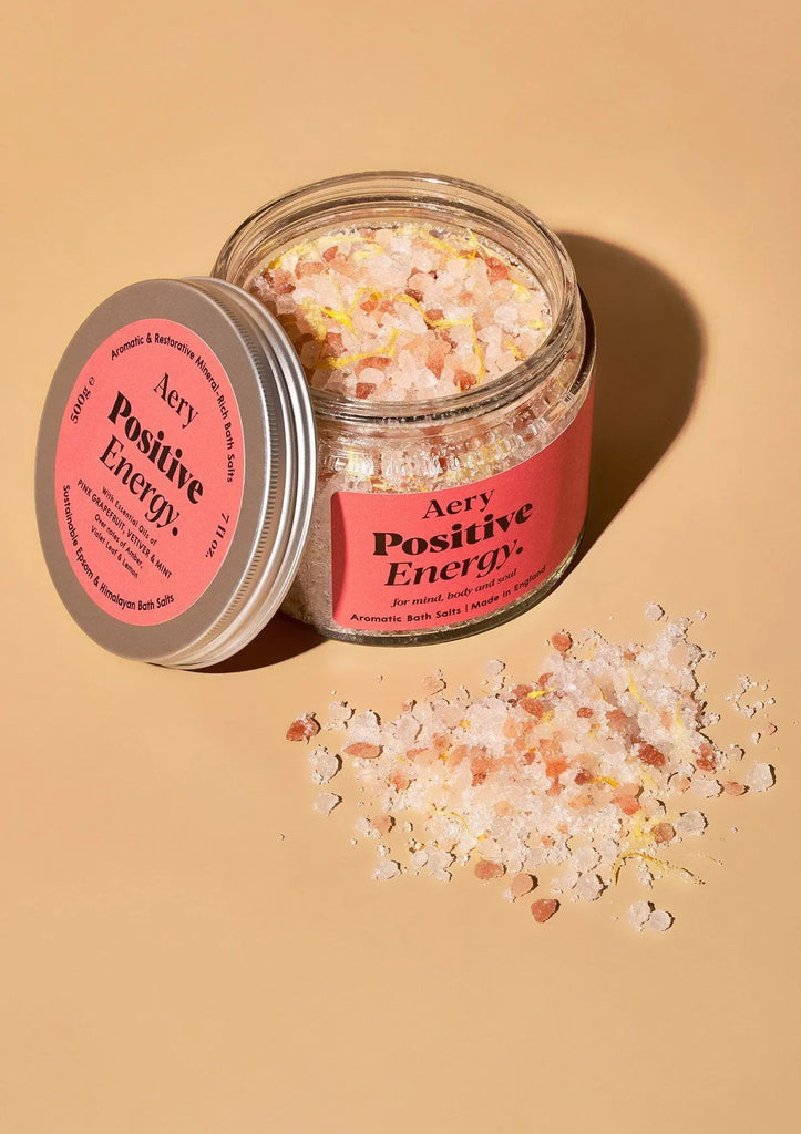 Positive Energy Bath Salts - Pink Grapefruit, Vetiver and Mint