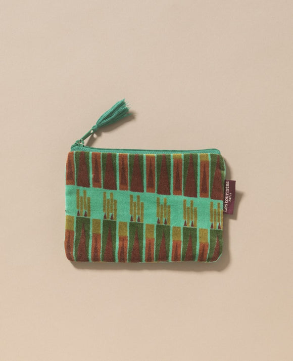 Small Velvet Pouch - Vienna Biscay Green