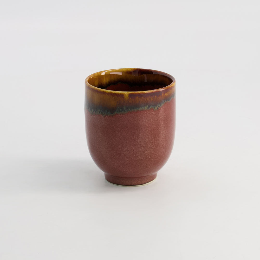  Yunomi Nuri Wake Tetsuaka Cup in rust